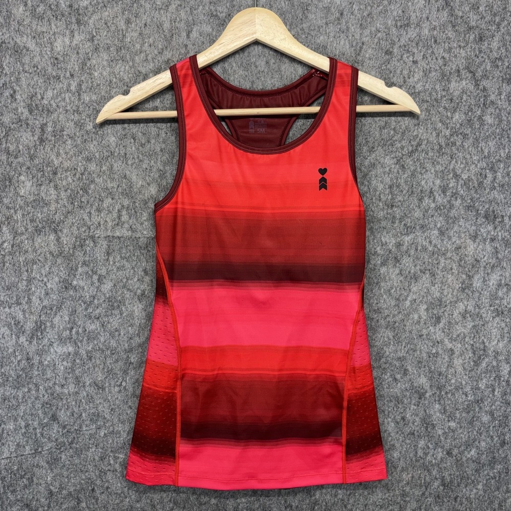 COEUR‎ Triathlon Tank Top Shirt Women's Small Sleeveless Train Run Cycling Red